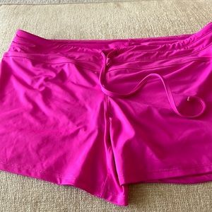 Athleta pink swim shorts